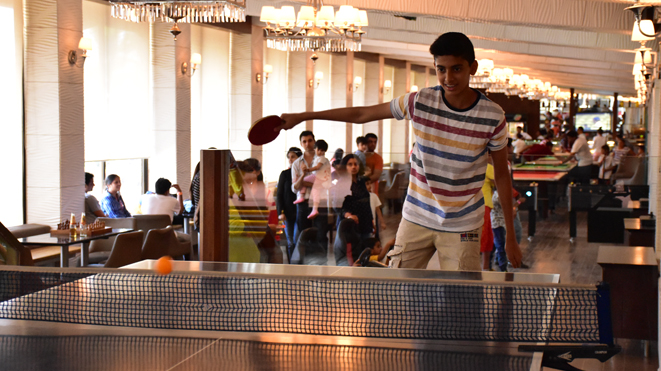 Enjoy Table Tennis with your family members at Della